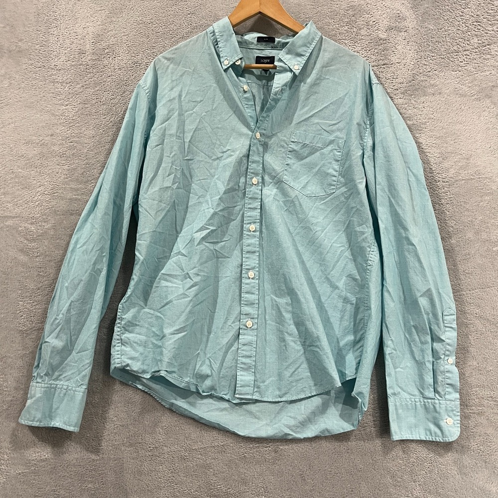 J Crew Button Down Shirt Mens XL Slim Fit Long Sleeve Preppy Career Academia